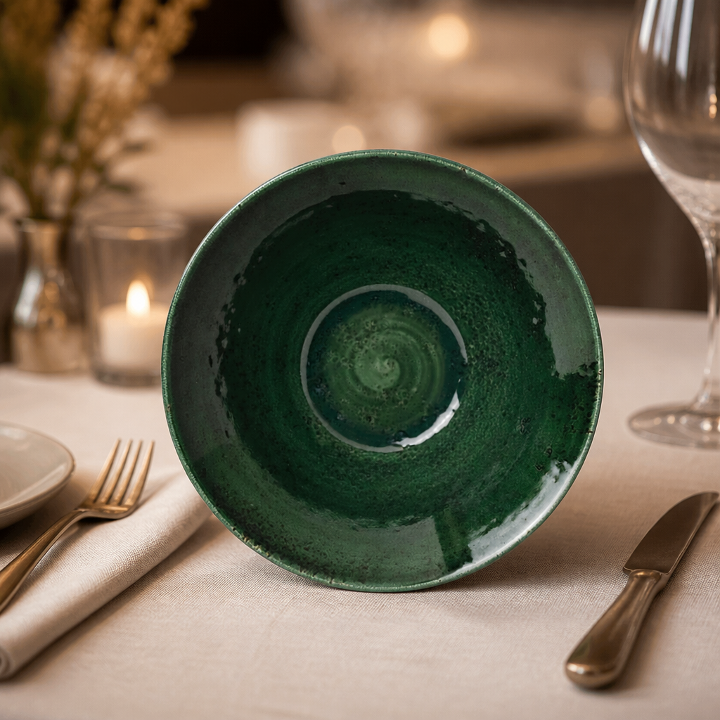 Commercial Porcelain Bowls Burnt Emerald 165mm - 12 Pack