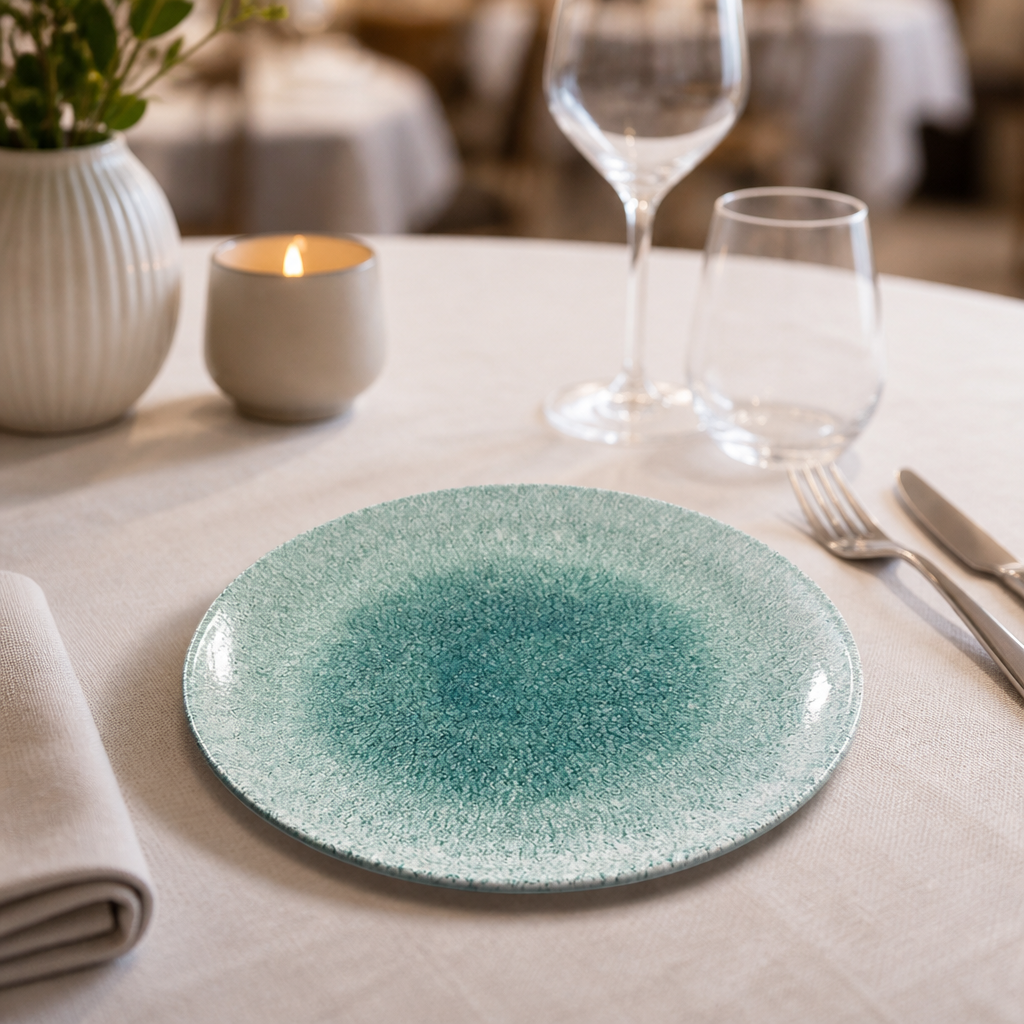 Commercial Coupe Plates Jade Green 288mm - 12 Pack