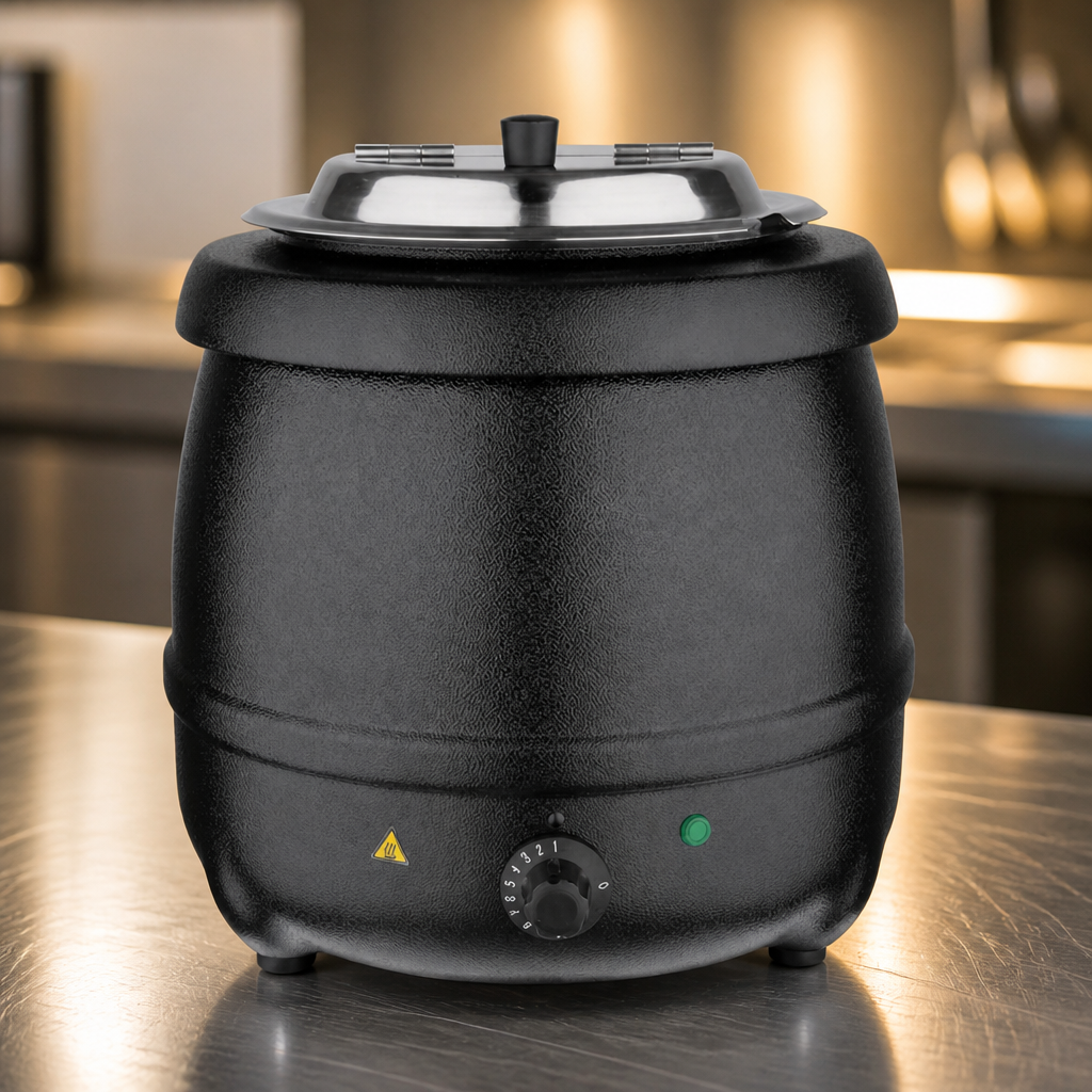 Commercial Soup Kettle 10Ltr Black for Catering Use