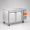 282Ltr Commercial Double Door Counter Freezer Stainless Steel
