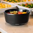 Commercial Melamine Black Round Bowl 50ml Floating Design