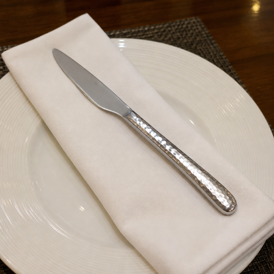 Commercial Table Knives Set of 12 - Rustic Stainless Steel