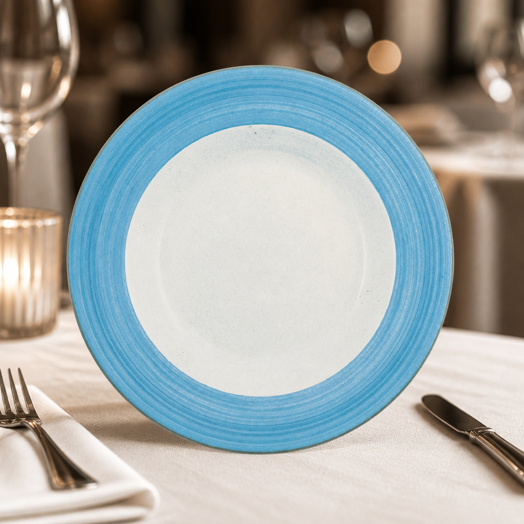Commercial Rio Blue Slimline Plates 202mm - 24 Pack