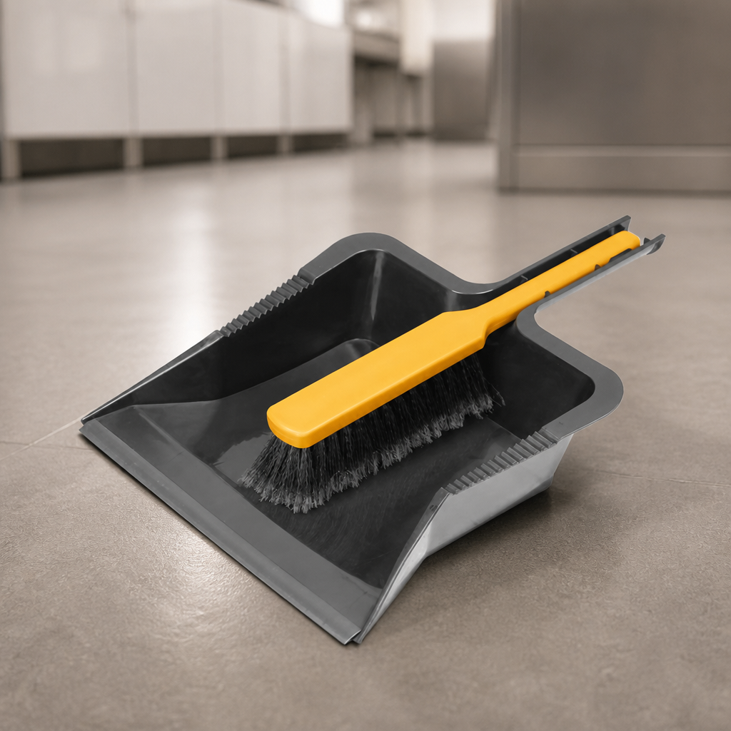 Heavy Duty Dustpan and Brush Set for Commercial Cleaning