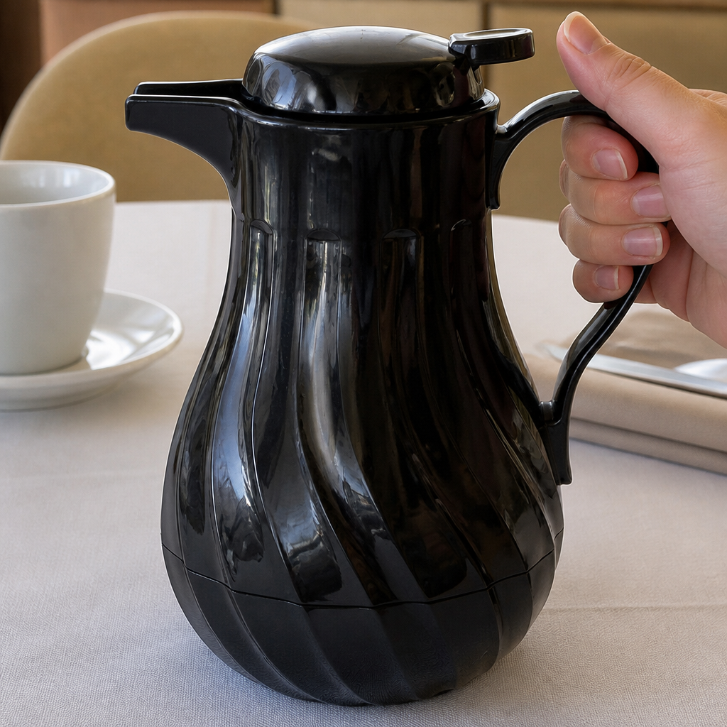 500ml Commercial Insulated Swirl Jug in black modern design