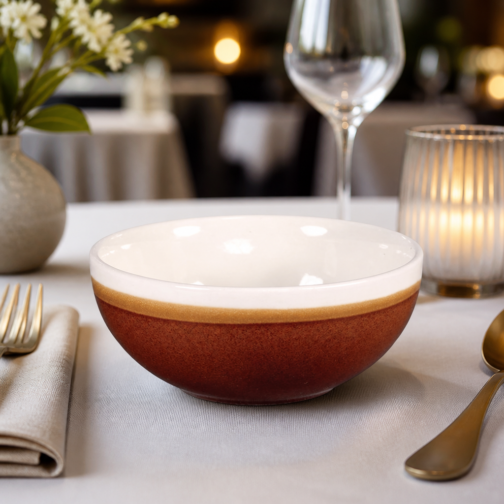 Commercial Soup Bowls 455ml Cinnamon Brown 12 Pack