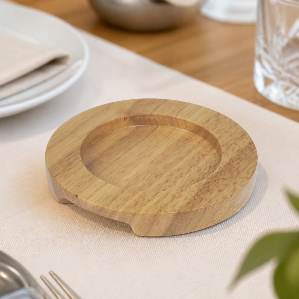 Commercial Wooden Trivet for Cast Iron Dish 115mm Eco-Friendly