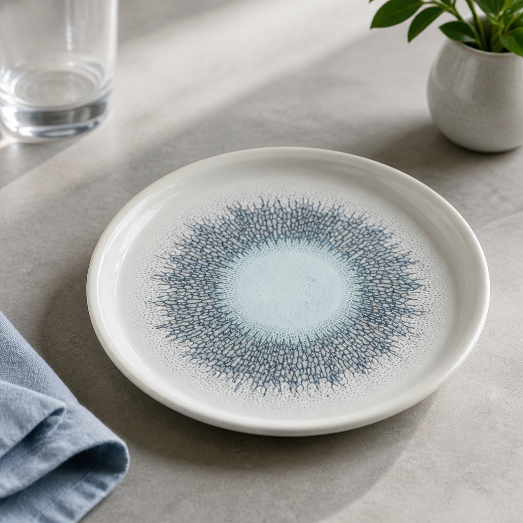Commercial Walled Plates 210mm Aquamarine 6 Pack