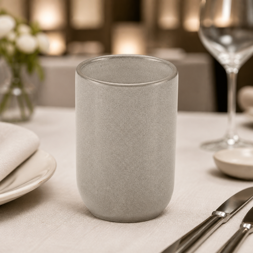 Commercial handleless mugs 380ml, 6 pack elegant tableware