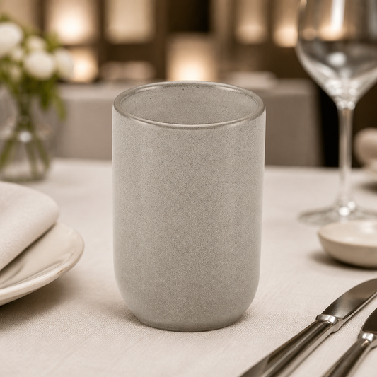 Commercial handleless mugs 380ml, 6 pack elegant tableware