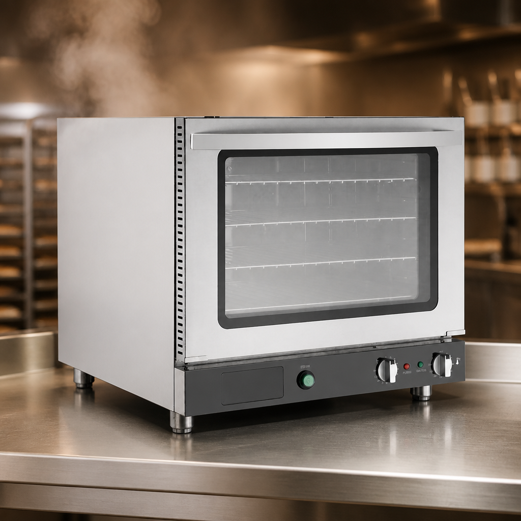 66L Commercial Convection Oven with Steam Drop Down Door
