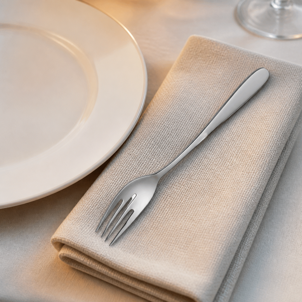 Set of 12 high-quality stainless steel commercial fish forks