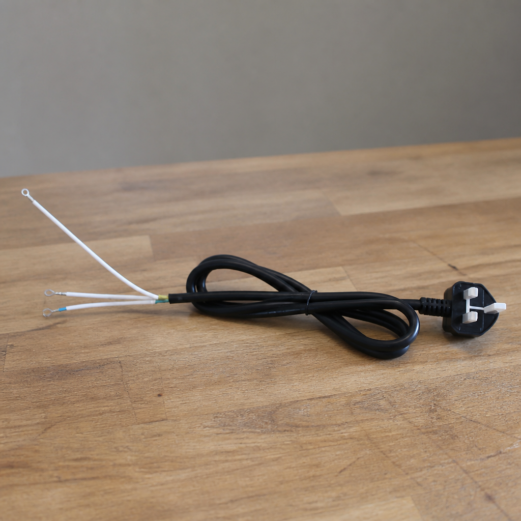 Commercial Grill Plug Lead Assembly 250V Rubber 80mm Height