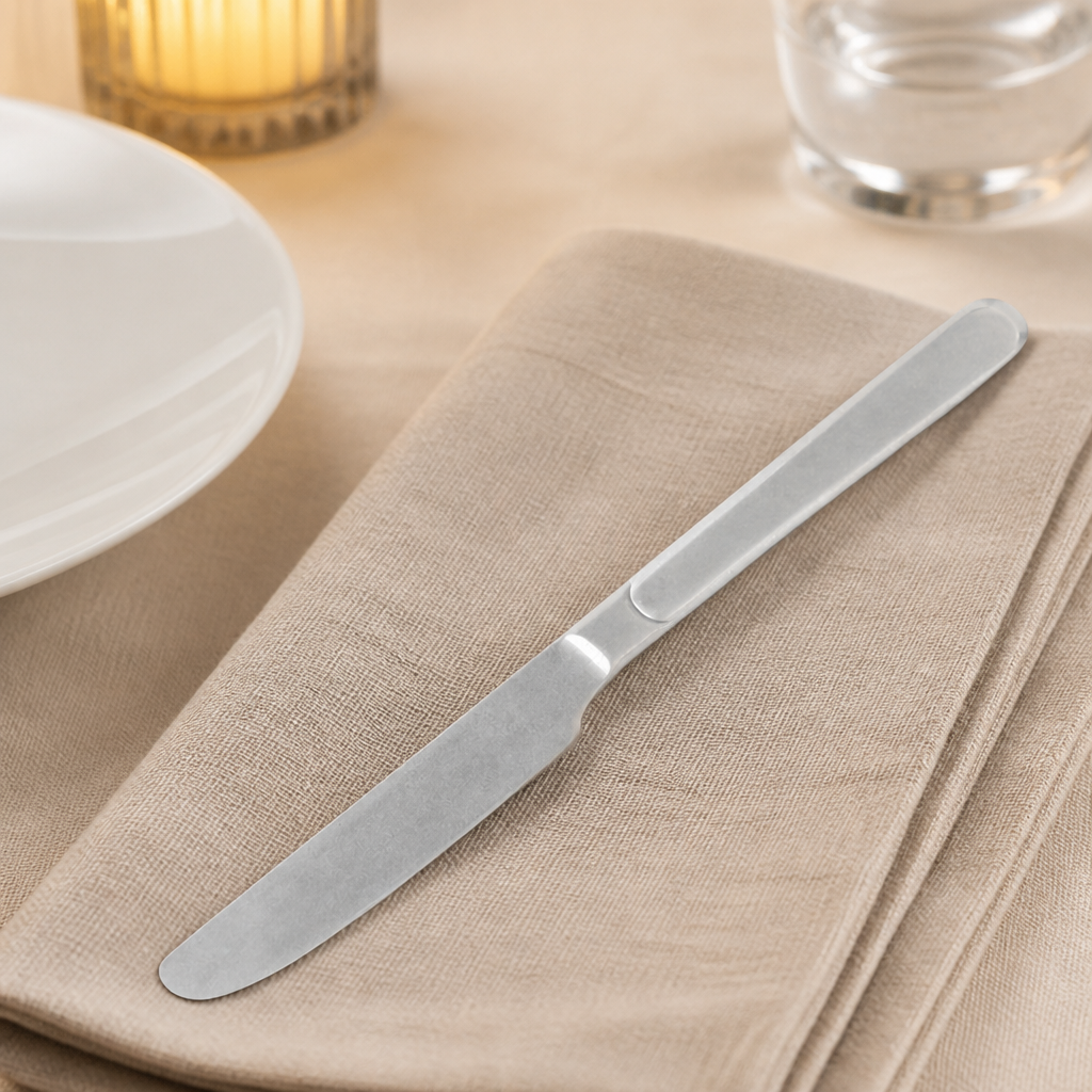 Commercial Stonewashed Table Knives 12 Pack 216mm Silver