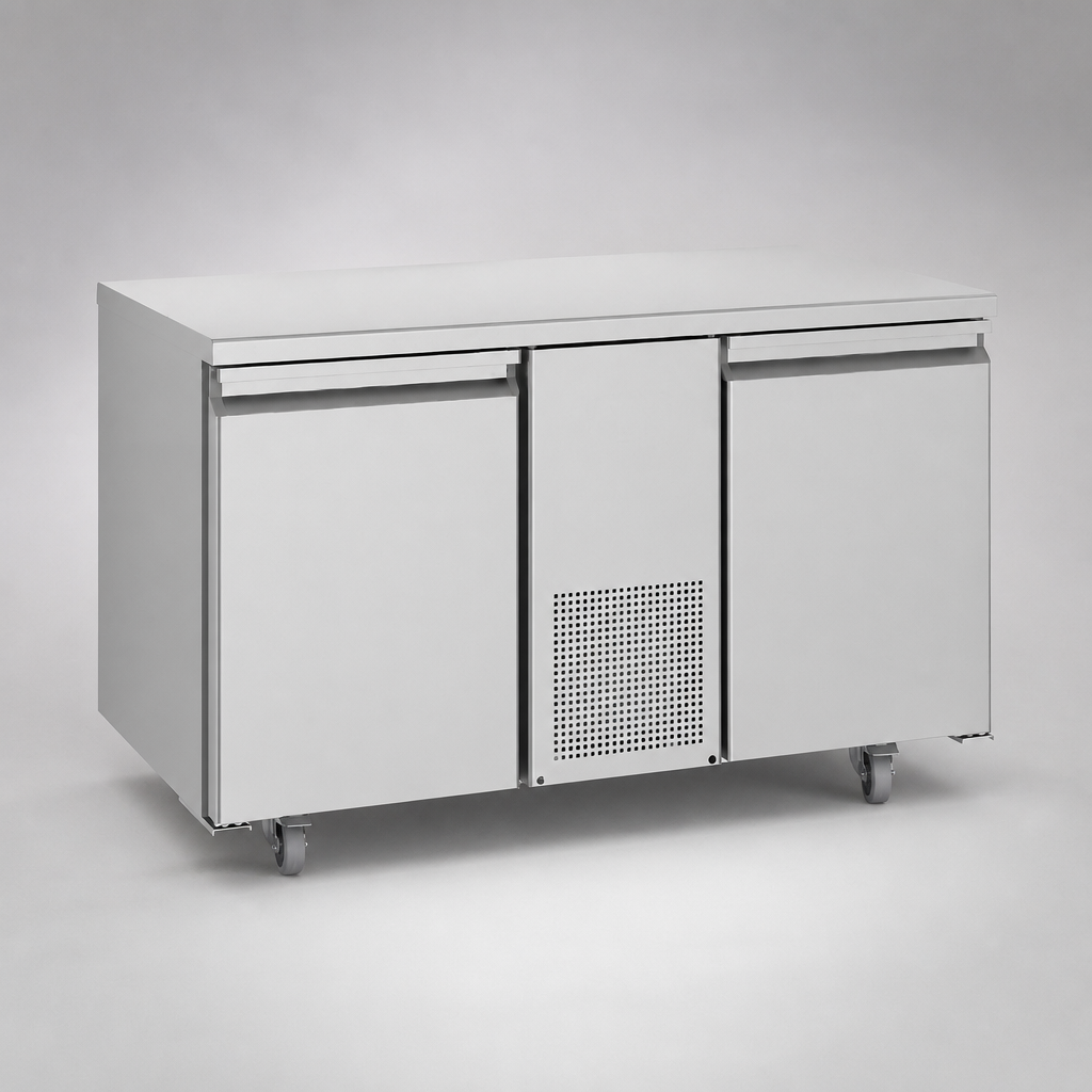 Commercial 2 Door Counter Fridge 204Ltr Efficient