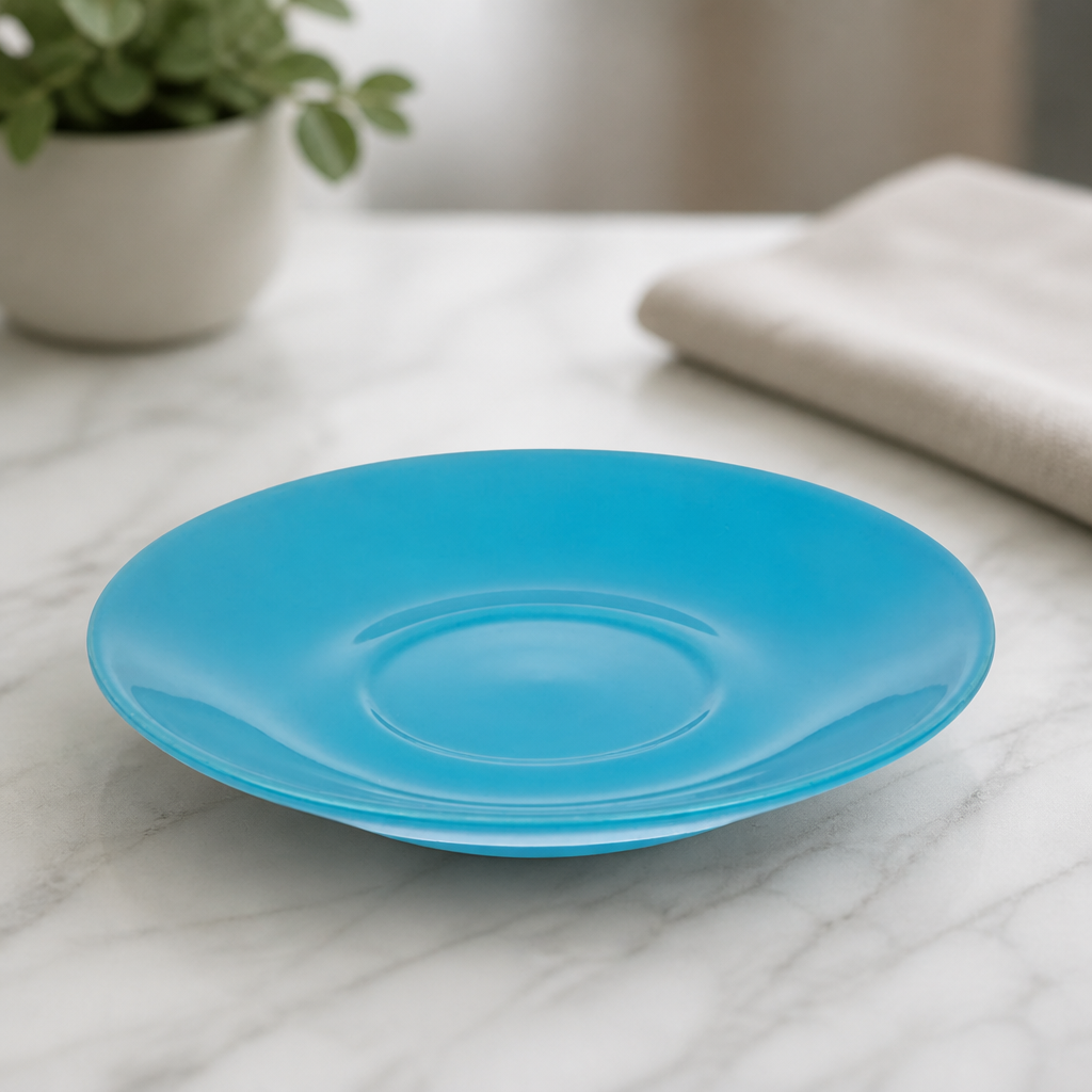 Commercial Blue Saucers 158mm for Cafe Latte Cups 12 Pack