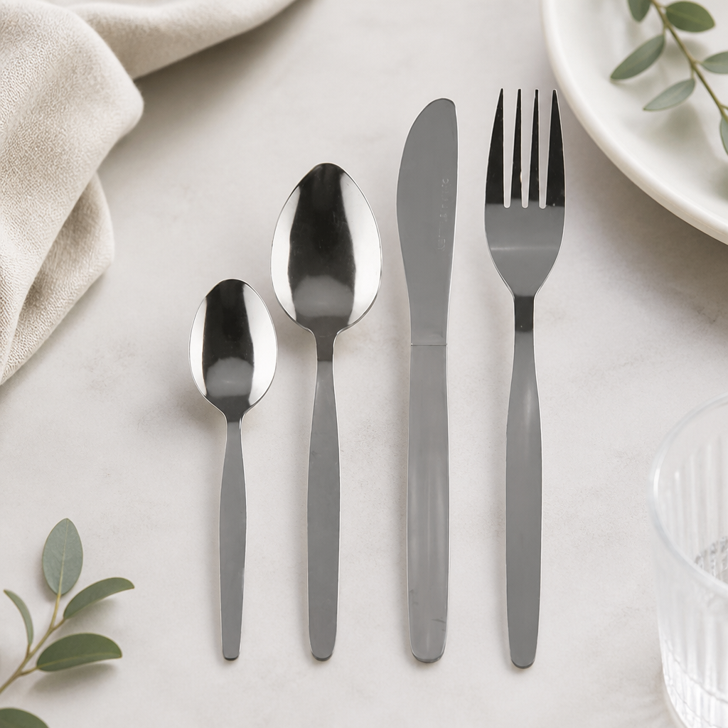 Commercial 48 Pack 180 Plain Cutlery Set for Restaurants