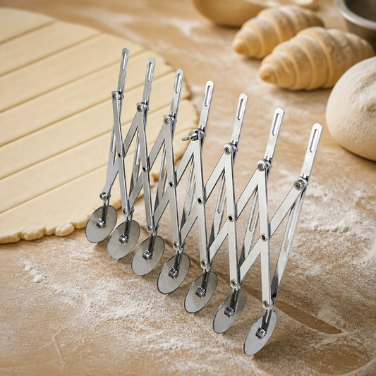 Commercial 7-Wheel Dough Cutter for Pastry and Cookie Making