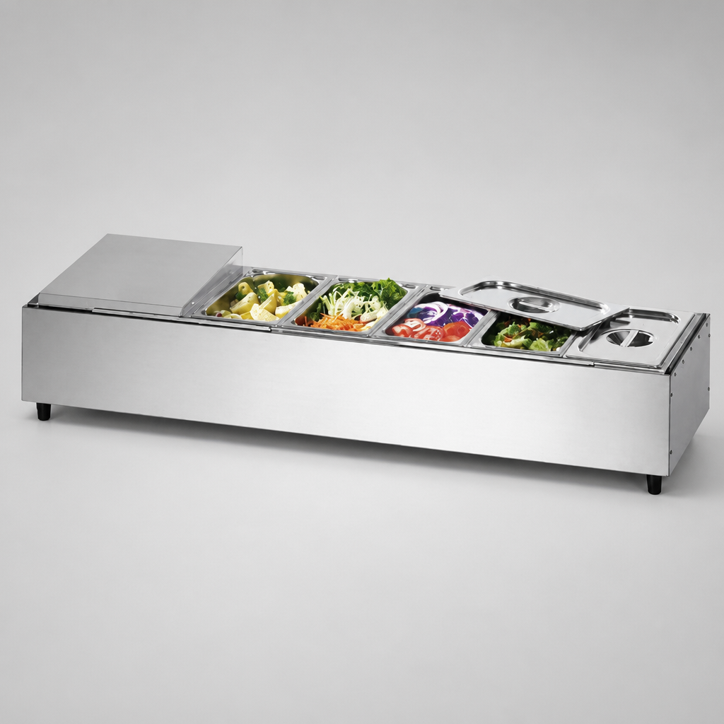 Commercial Countertop Fridge 5 x 1/3 GN Food Preparation Bar
