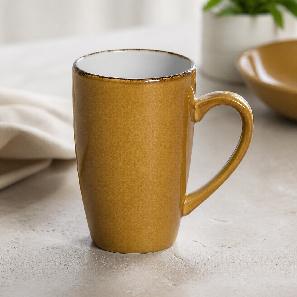 Commercial Mustard Quench Mugs 285ml - 24 Pack