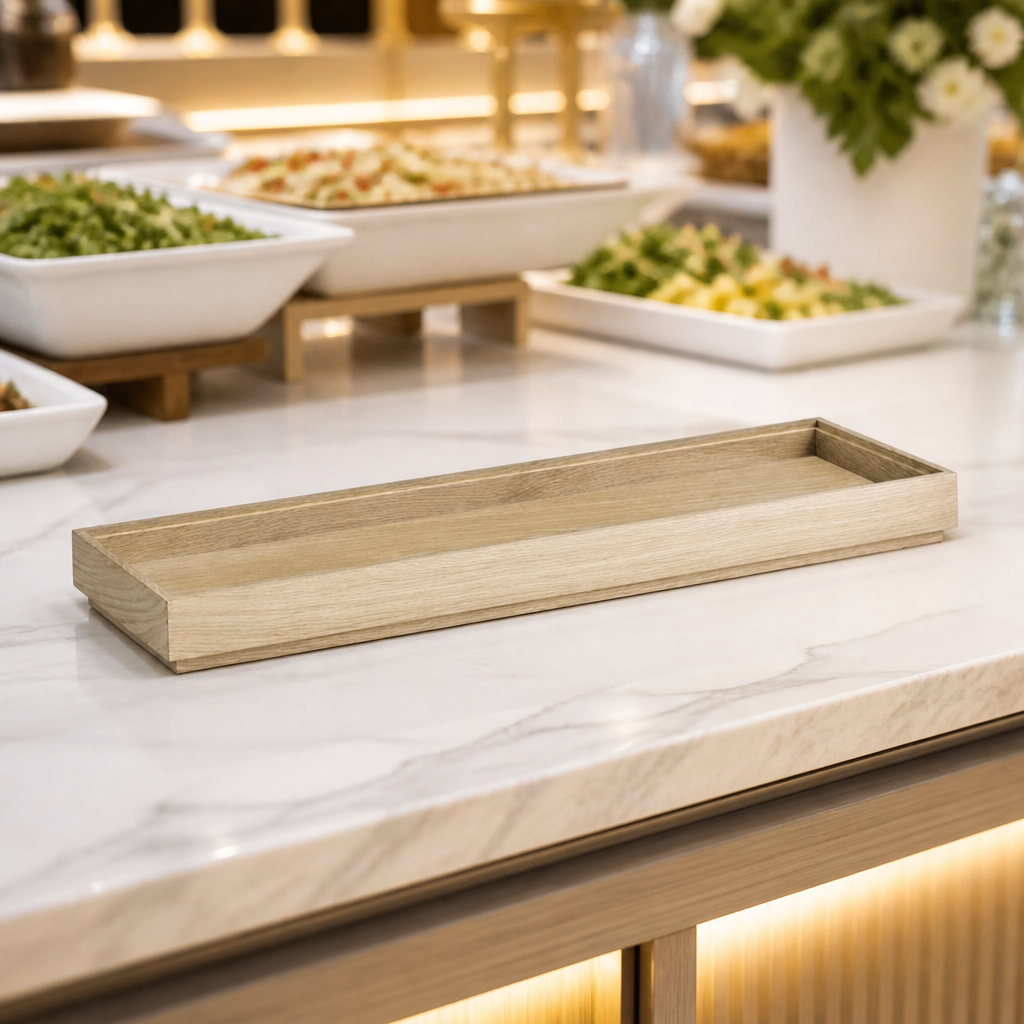 Commercial Wooden Box GN 2/4 530x162x45mm for storage