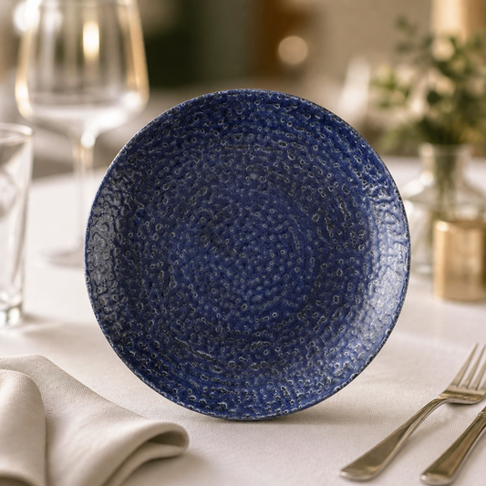Commercial Coupe Plates 220mm Blue Super Vitrified Ceramic 12 Pack