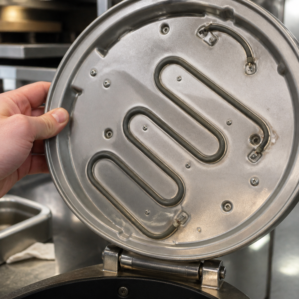 Commercial waffle maker upper heating element replacement part