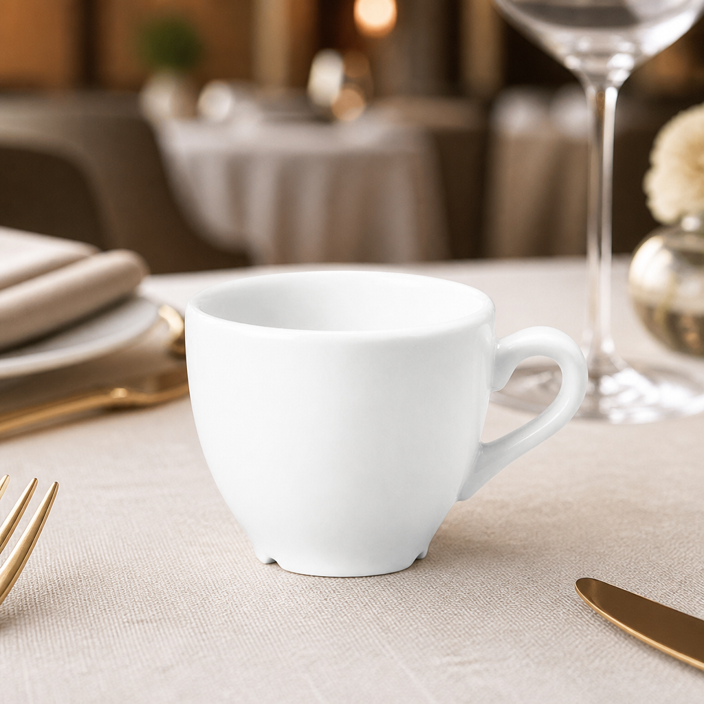 Commercial Espresso Cups 100ml Ceramic Vellum 12 Pack