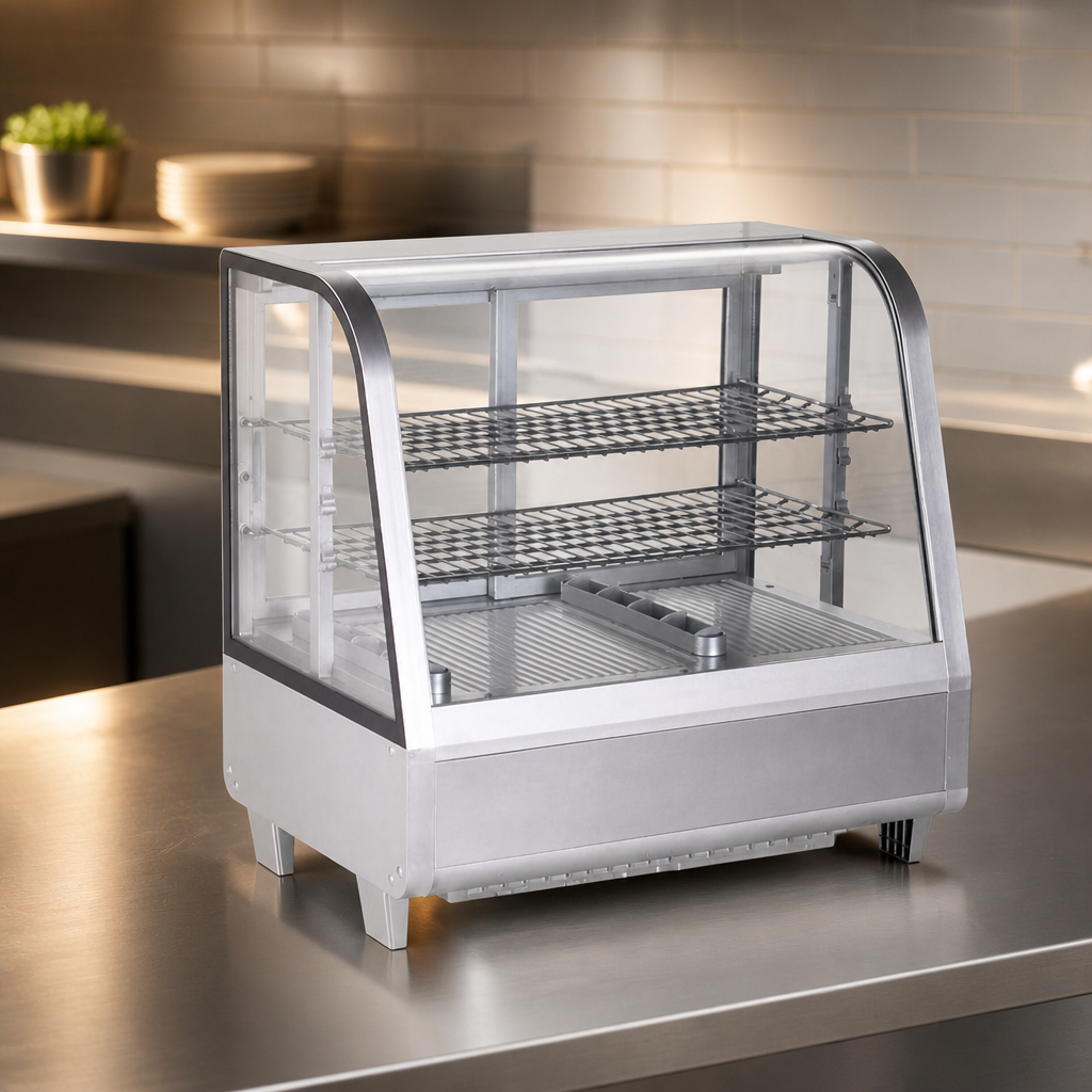 100Ltr Commercial Countertop Display Fridge in Silver
