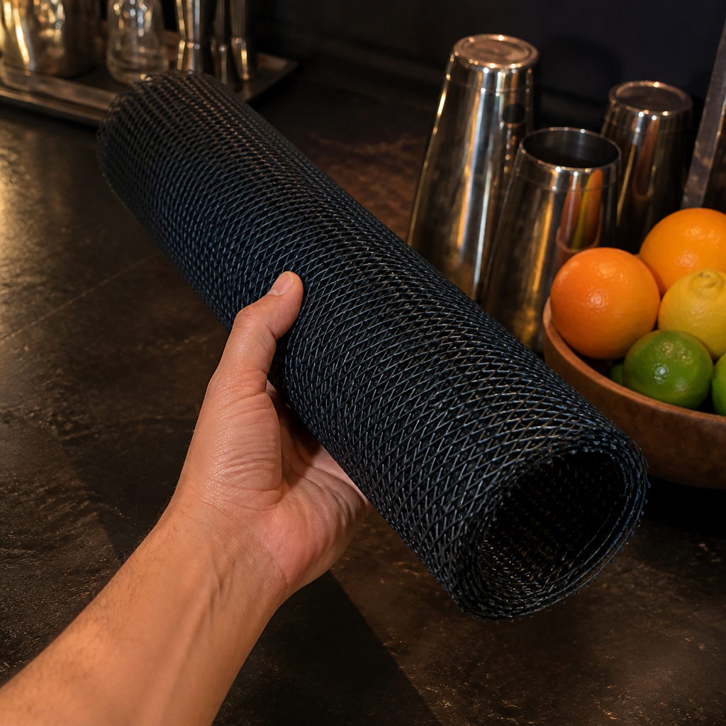 Commercial wine glass rack storage 610mm x 10000mm black
