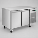 Commercial Double Door Counter Fridge Freezer 124L Capacity