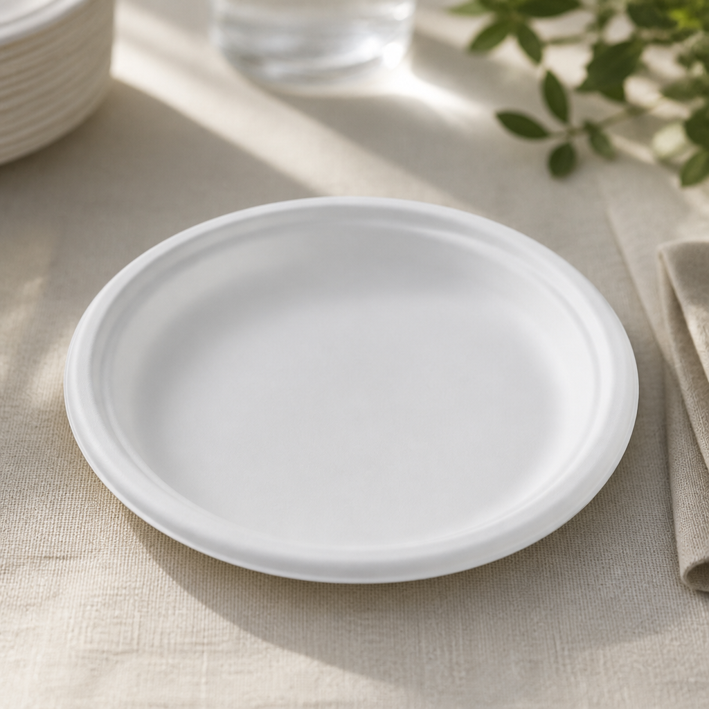 Commercial Compostable Bagasse Plates 179mm - 50 Pack