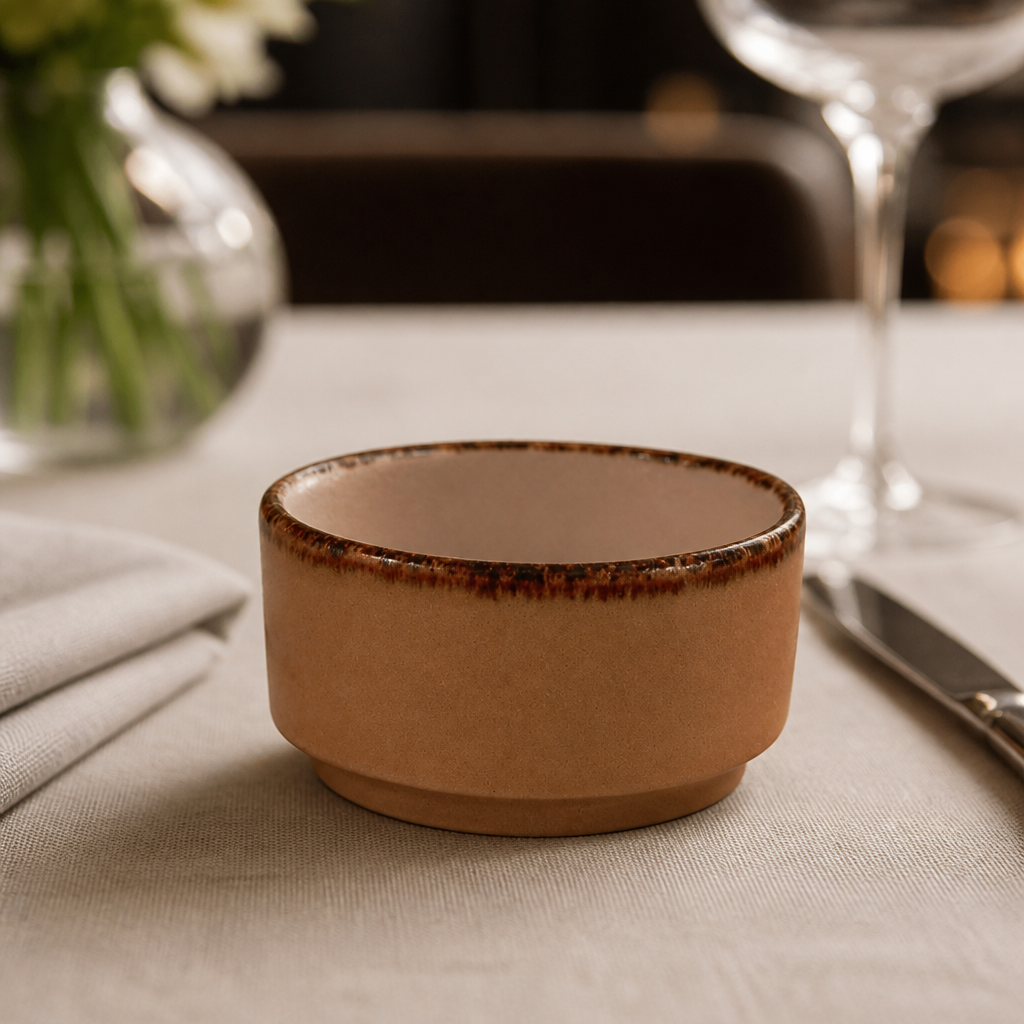 Commercial Dipping Pot 65mm Rustic Wheat 12 Pack