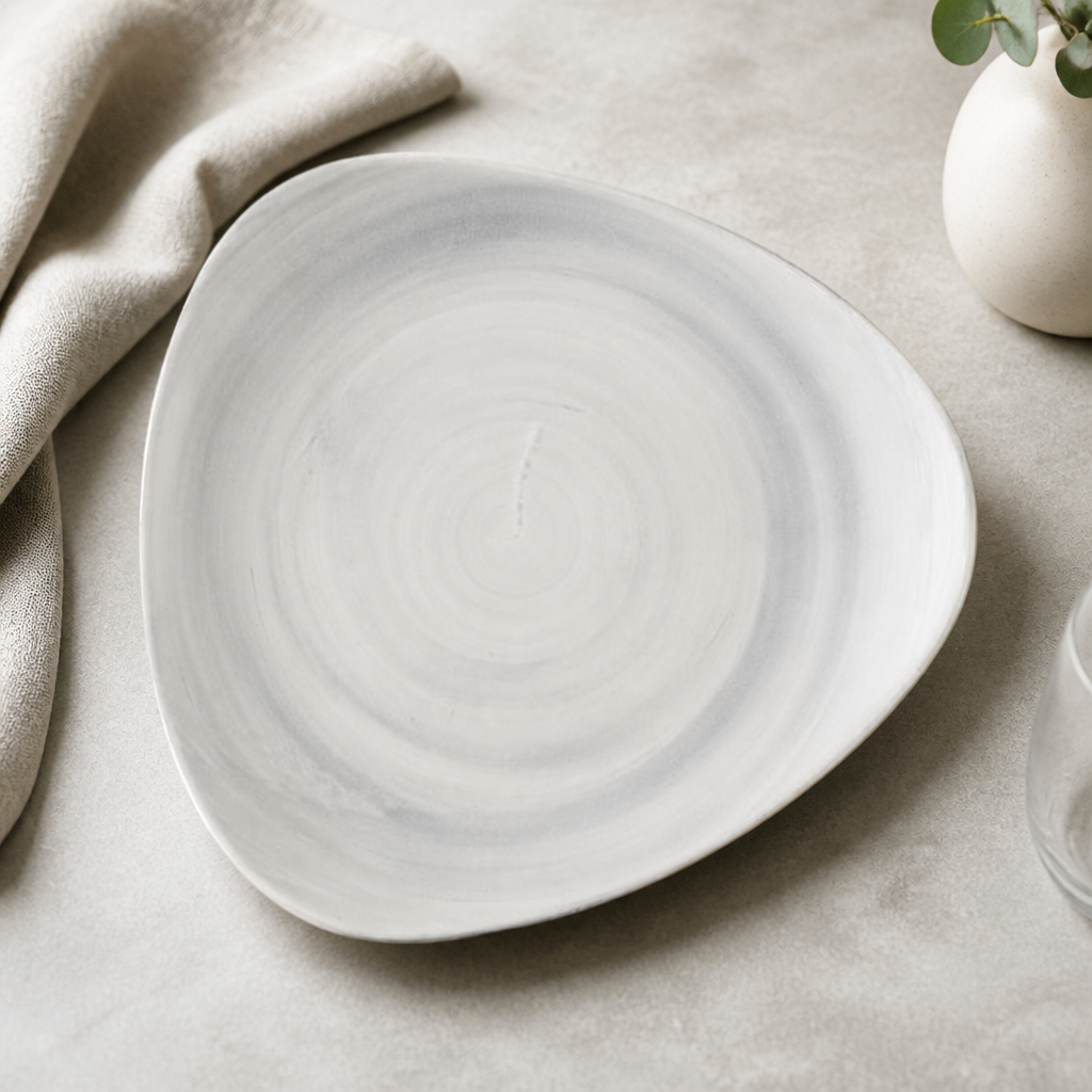 Commercial Canvas Grey Plates 229mm 12 Pack