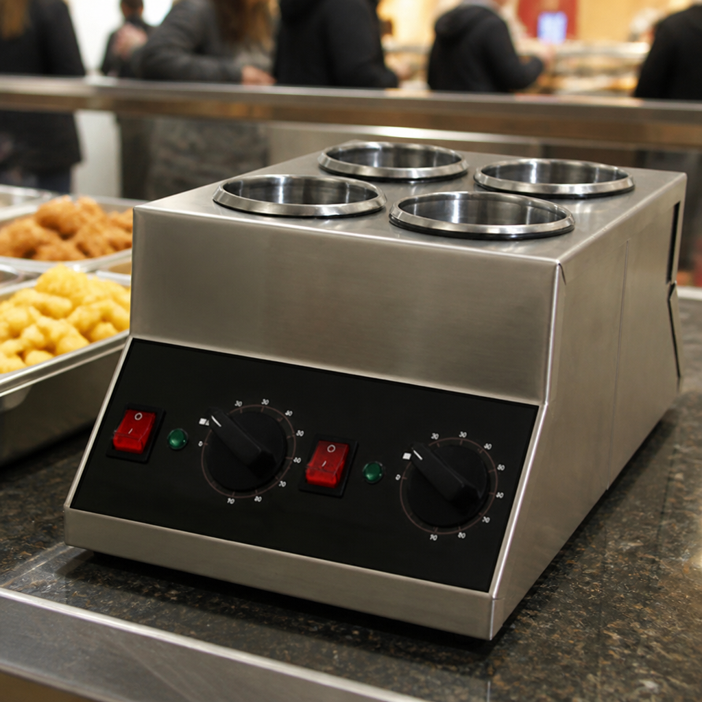 Quadruple Sauce Bottle Warmer for commercial use