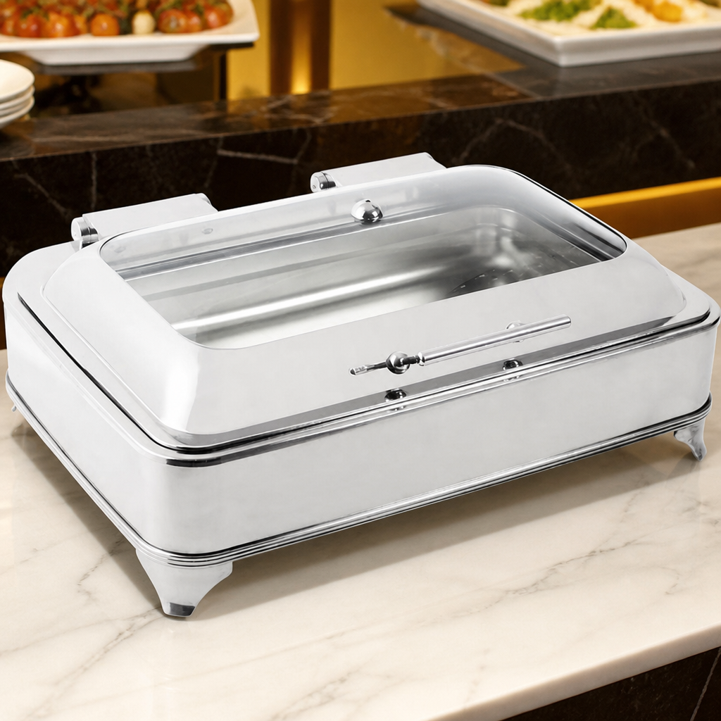 8 Litre Rectangular Electric Chafer for food service