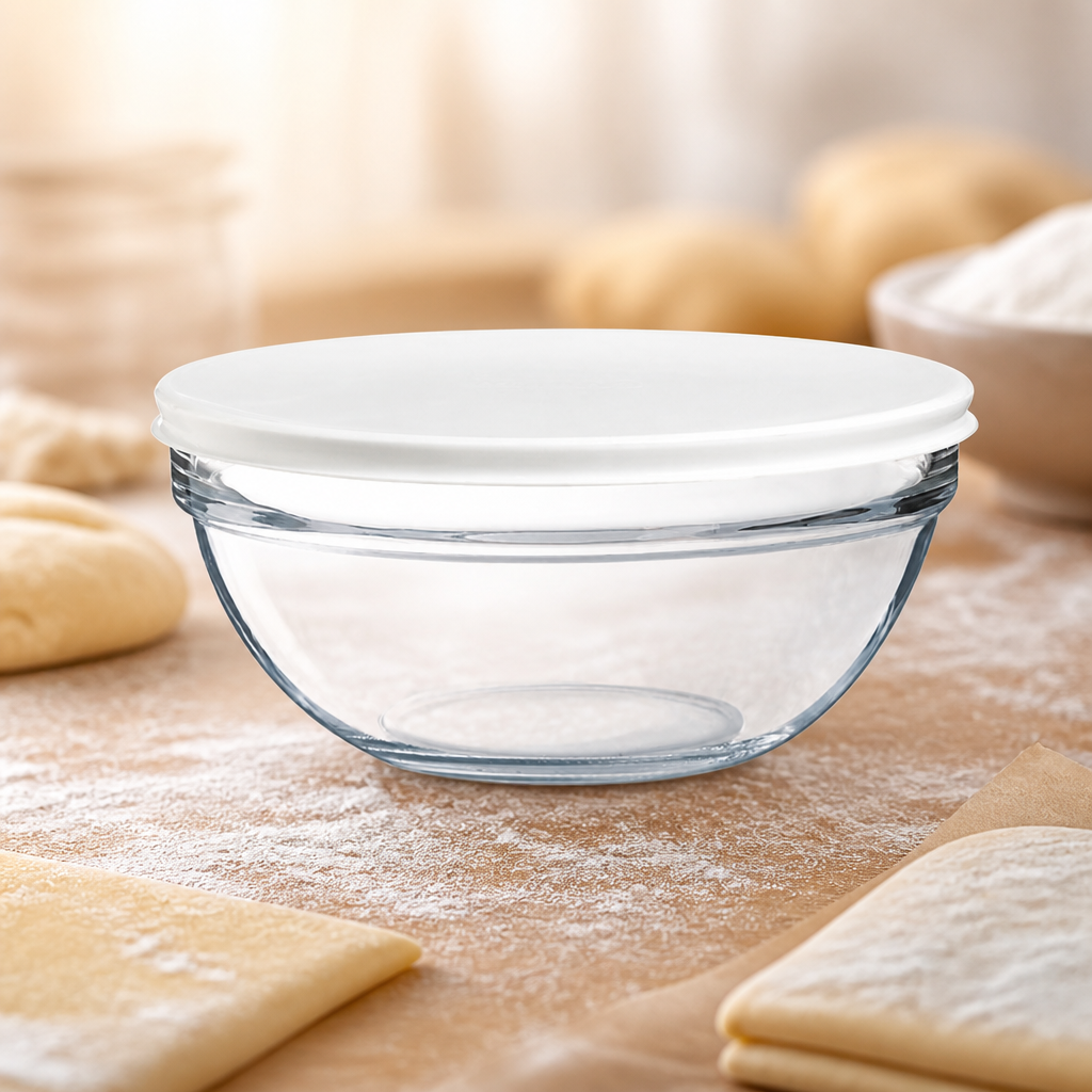 Set of 8 stackable commercial mixing bowls 200mm 1.8 Ltr