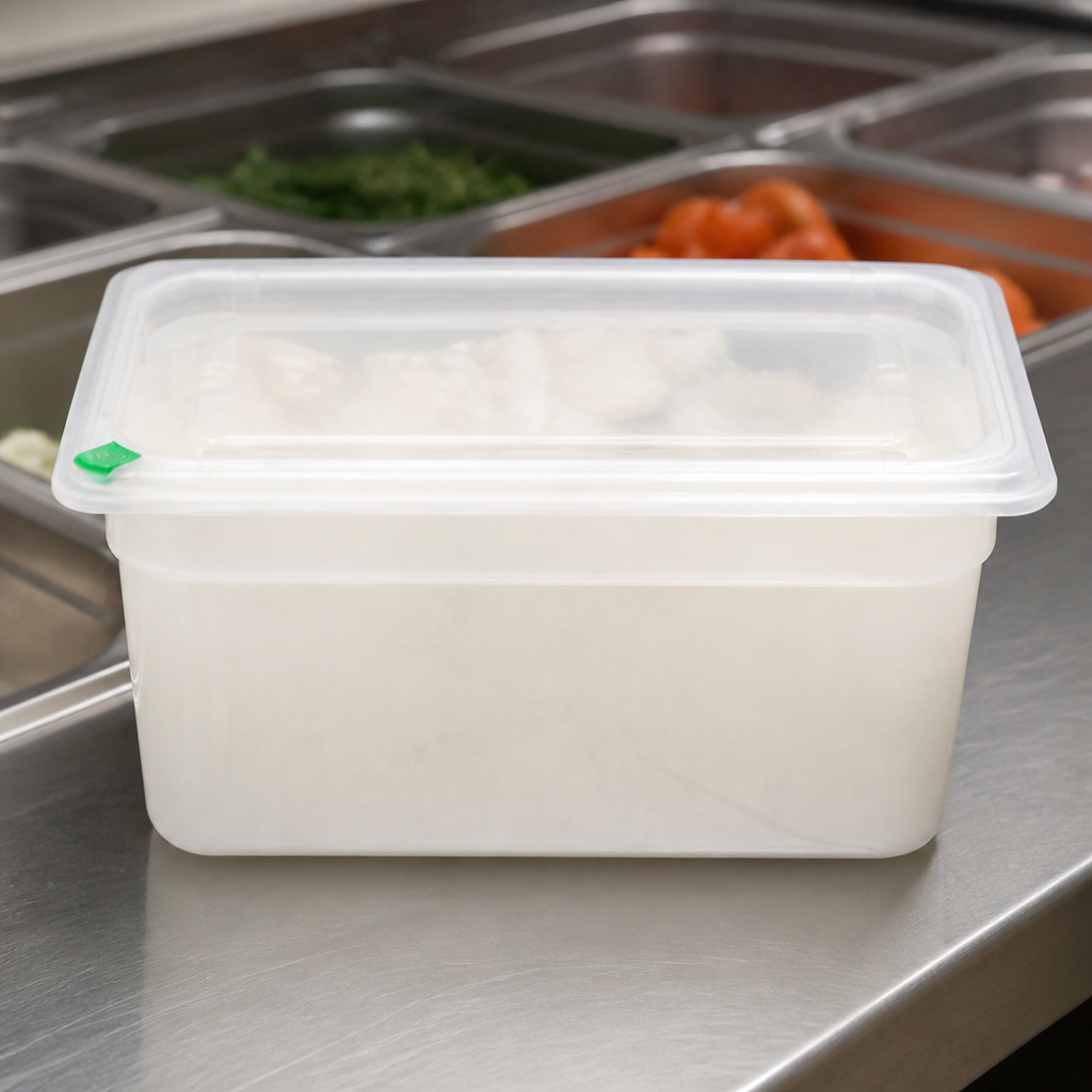 Commercial Polypropylene GN Container 1/3 Size 5.3L Pack of 4