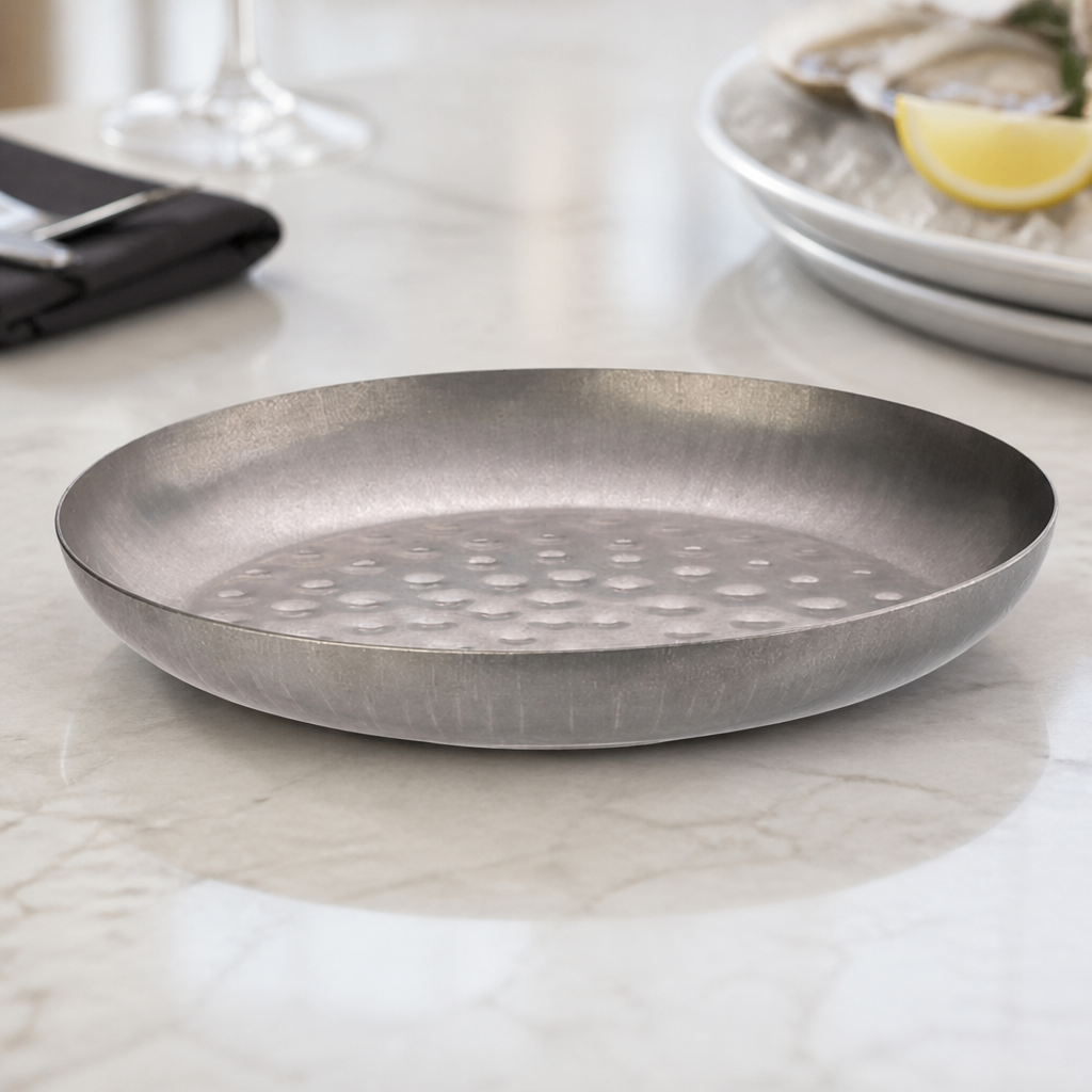Commercial Seafood Serving Bowl 295mm Vintage Steel Finish