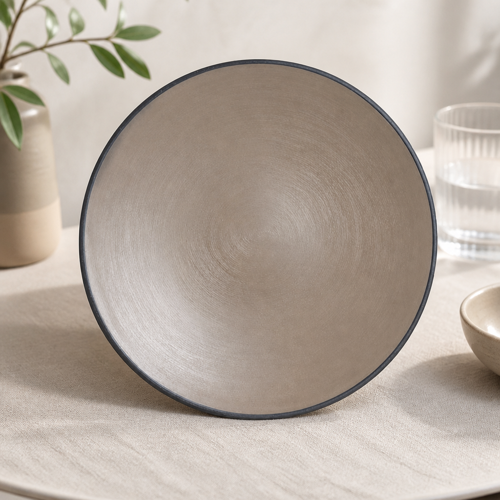 Commercial Melamine Round Plates 254mm Break-Resistant 24 Pack