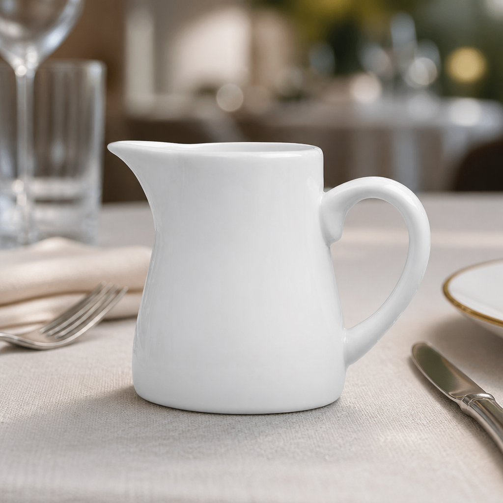 Commercial Whiteware Cream & Milk Jugs 170ml - 6 Pack