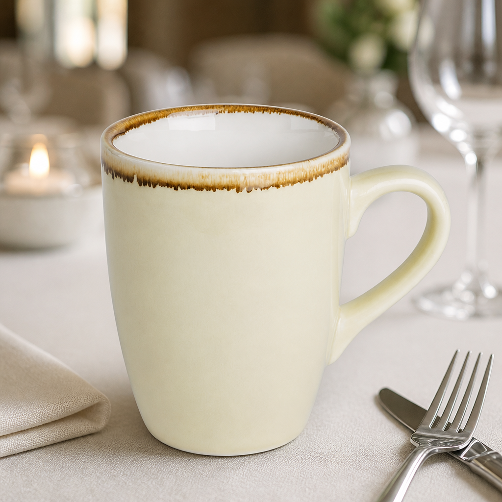 Commercial Sandstone Mugs 340ml - 6 Pack for Catering Use