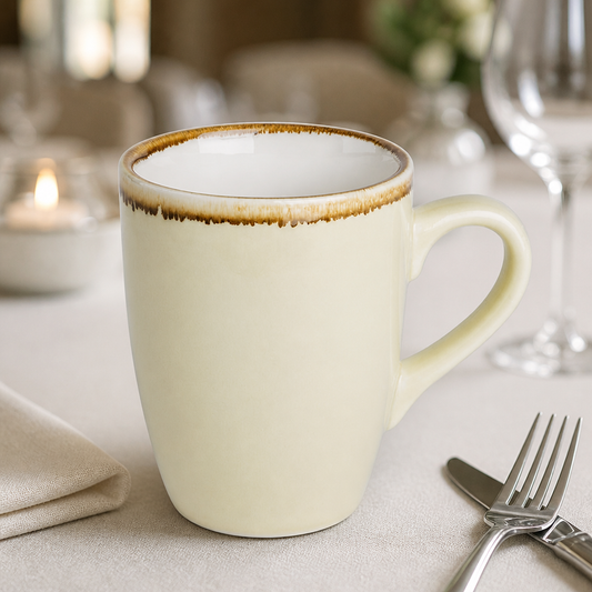 Commercial Sandstone Mugs 340ml - 6 Pack for Catering Use