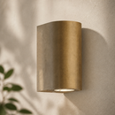 Outdoor Wall Light 172mm Brass Weather Resistant Coastal Design