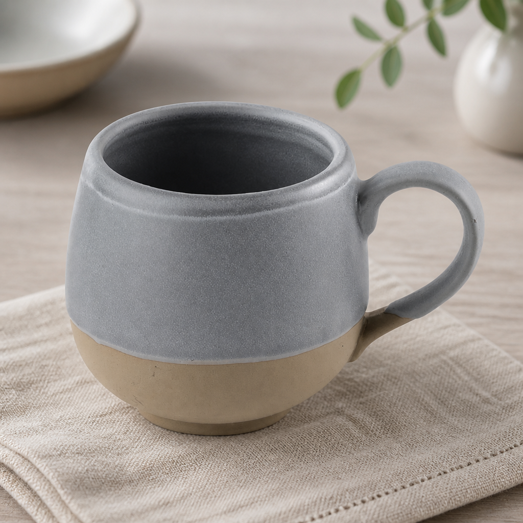 Commercial 354ml Seattle Grey Mugs - 12 Pack Super Vitrified