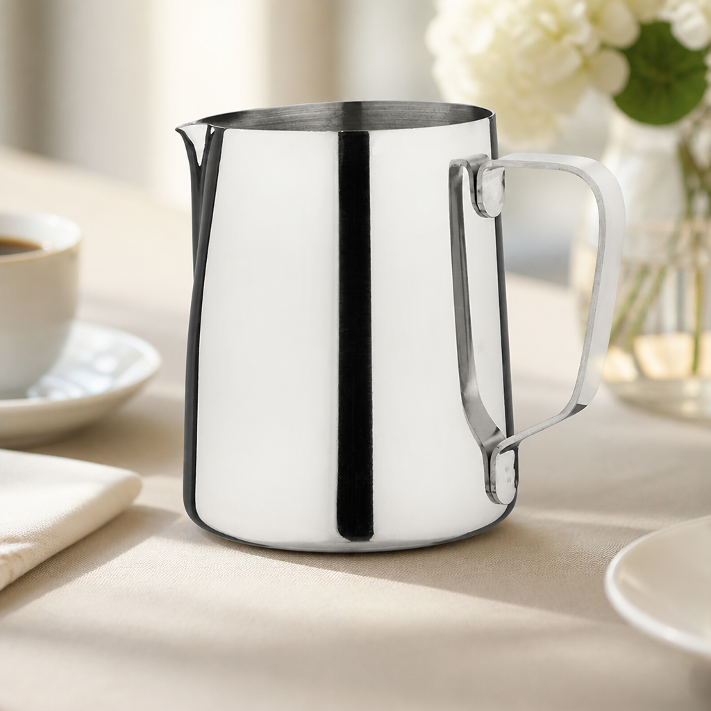 340ml stainless steel commercial milk frothing jug with spout