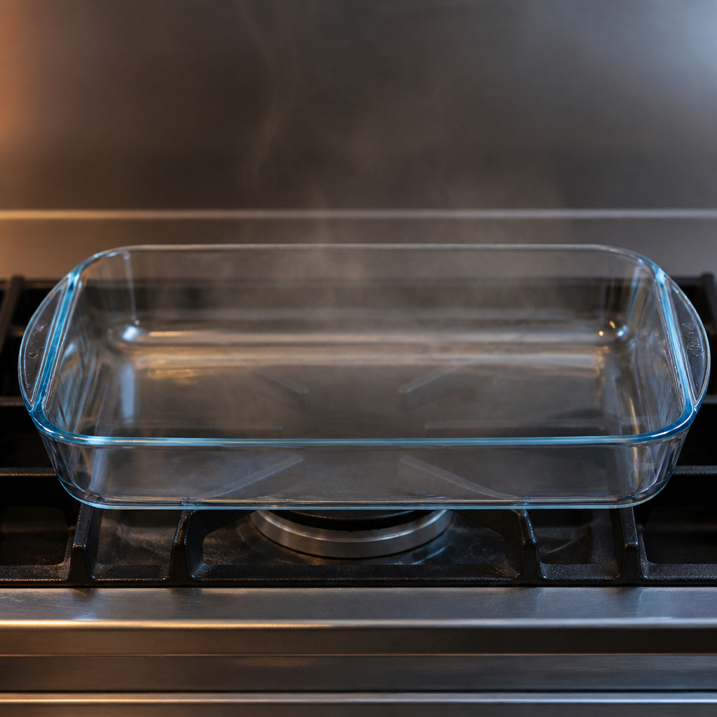 Commercial Rectangular Glass Roasting Dish 350x230x50mm