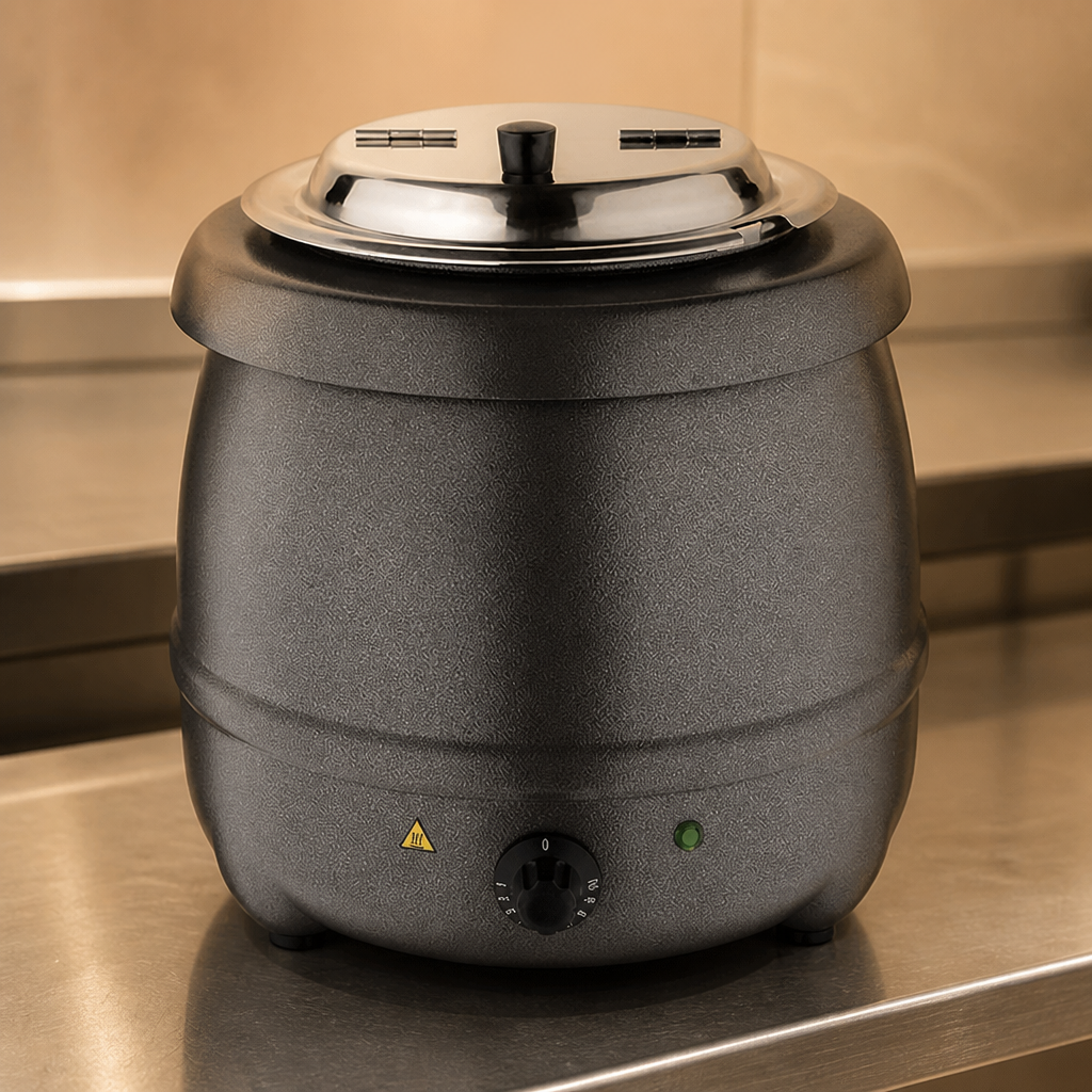 10Ltr Commercial Soup Kettle and Warmer in Graphite Grey