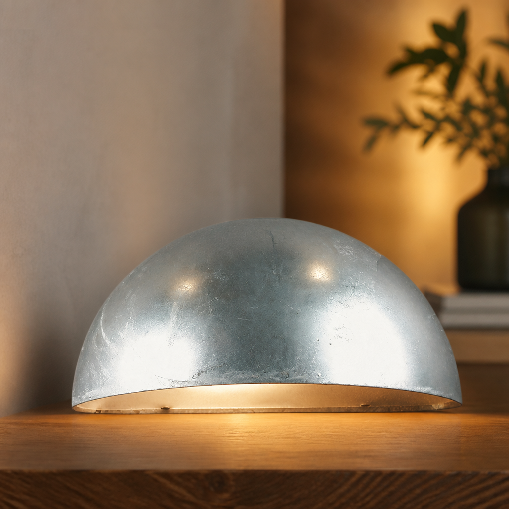 Commercial Outdoor Wall Light Galvanised Steel 140mm Height