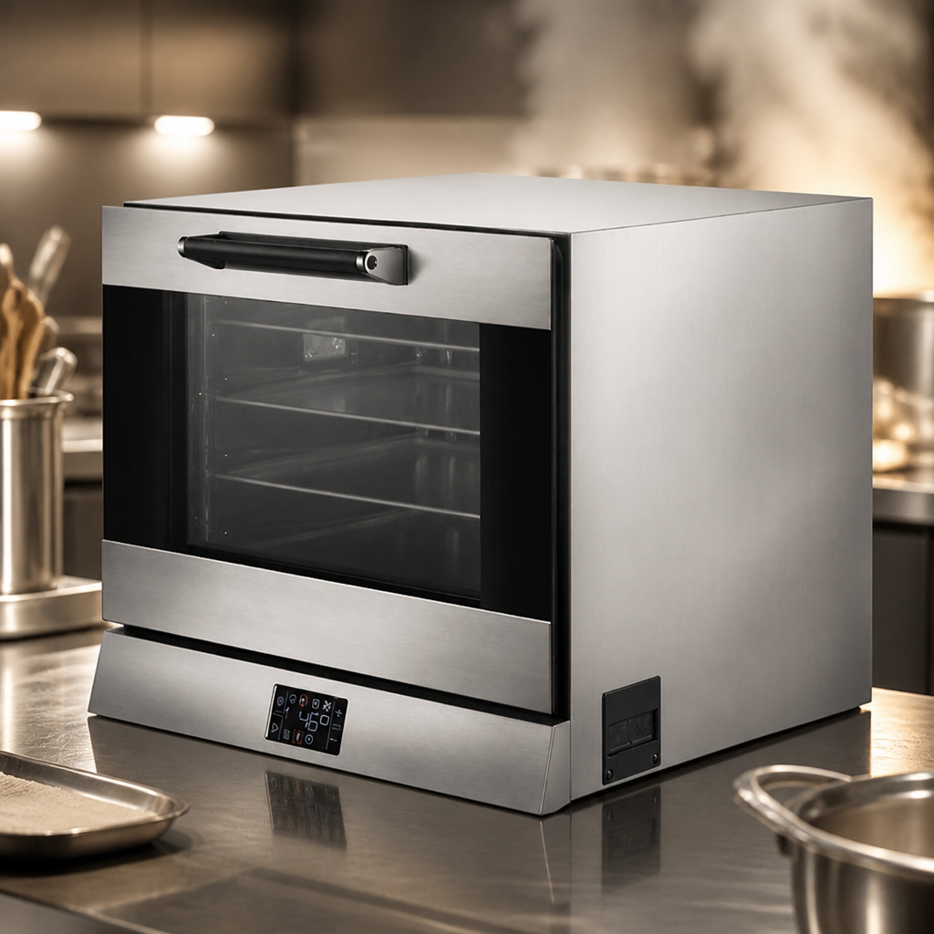 Commercial Drop Down Door Convection Oven 3kW 4 Tray Capacity